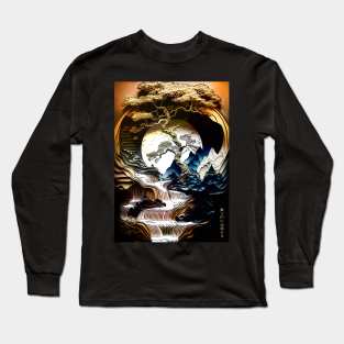 Japan art tree landscape Long Sleeve T-Shirt